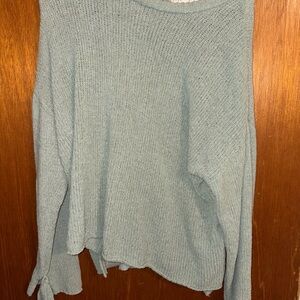 Hint of Mint Blue Crew Neck Sweater
